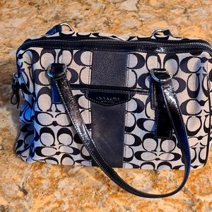 Coach Black and Gray Handbag
